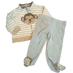 🍁2/$7🍁Tan and Grey Monkey Outfit